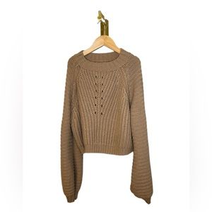 💥3/$20- Brown Round Neck Sweater Size S